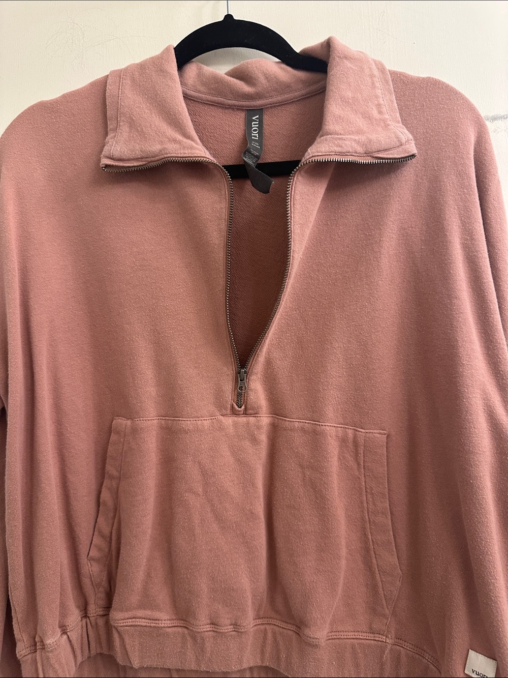 Vuori Women's Sunnyside Half Zip Dusty Rose Athleisure Yoga Lounge Small - Picture 4 of 4